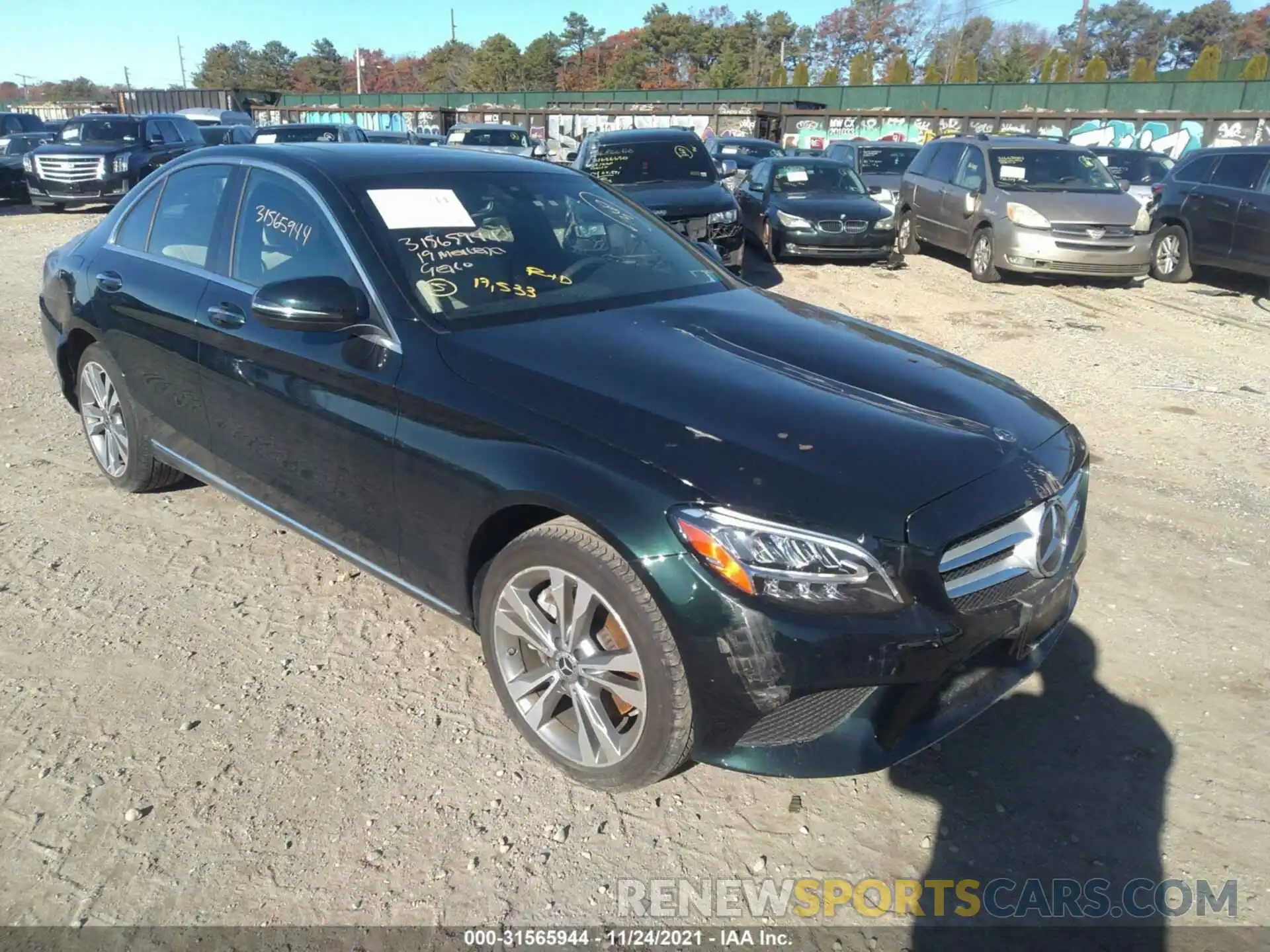 1 Photograph of a damaged car WDDWF8EB8KR514944 MERCEDES-BENZ C-CLASS 2019