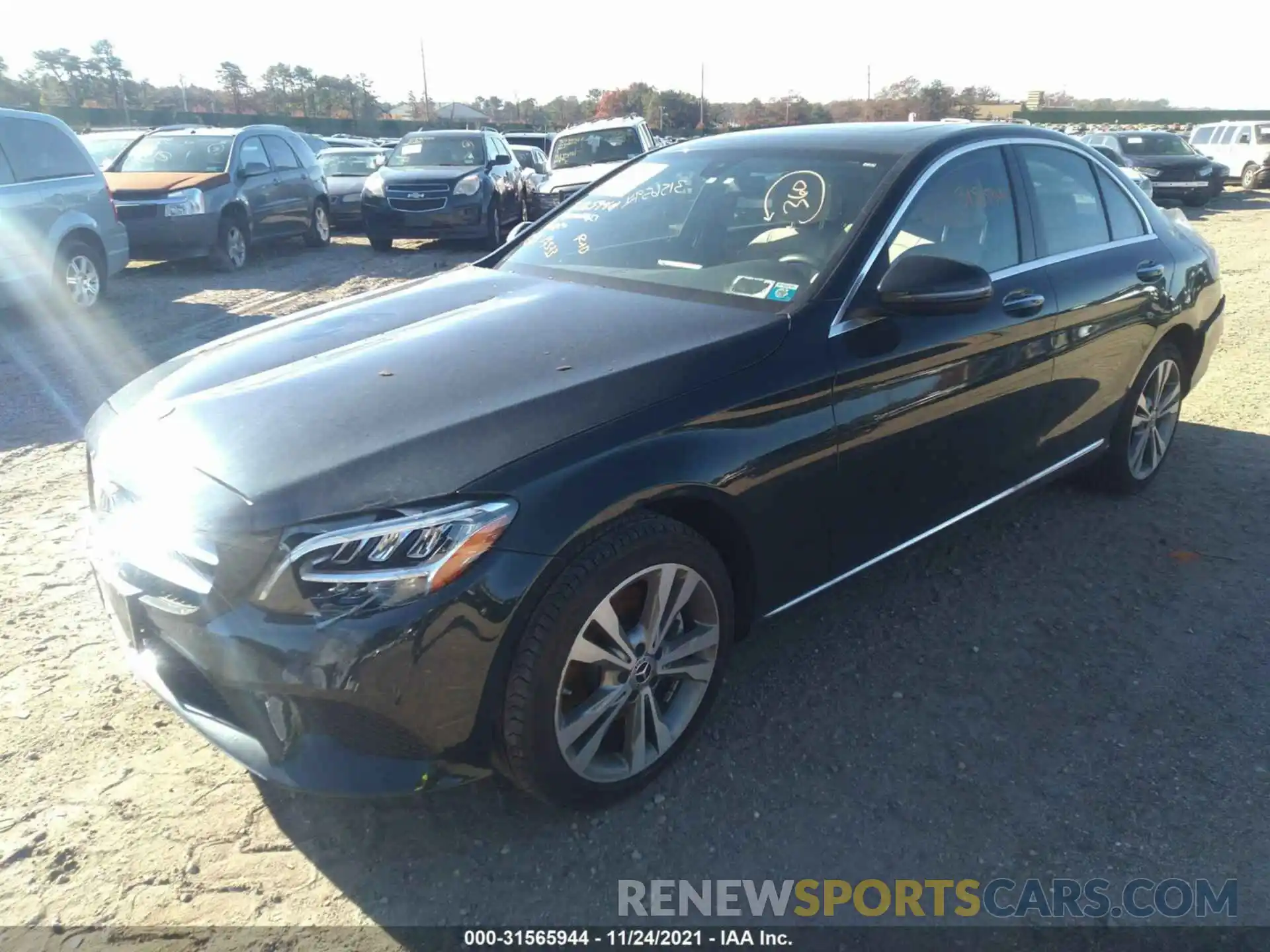 2 Photograph of a damaged car WDDWF8EB8KR514944 MERCEDES-BENZ C-CLASS 2019