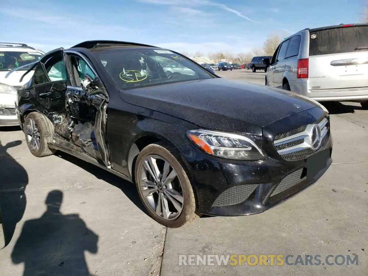 1 Photograph of a damaged car WDDWF8EB9KR481839 MERCEDES-BENZ C-CLASS 2019