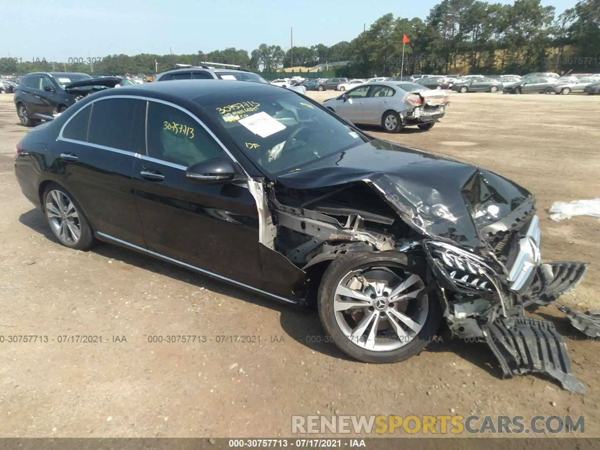 1 Photograph of a damaged car WDDWF8EBXKR481591 MERCEDES-BENZ C-CLASS 2019