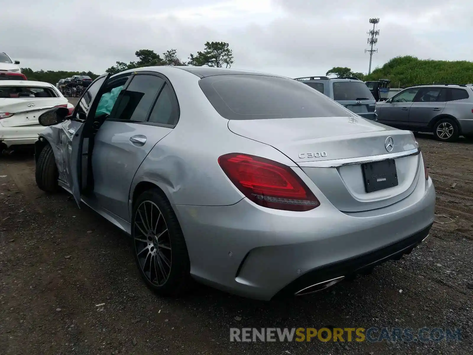 3 Photograph of a damaged car WDDWF8EBXKR514587 MERCEDES-BENZ C CLASS 2019