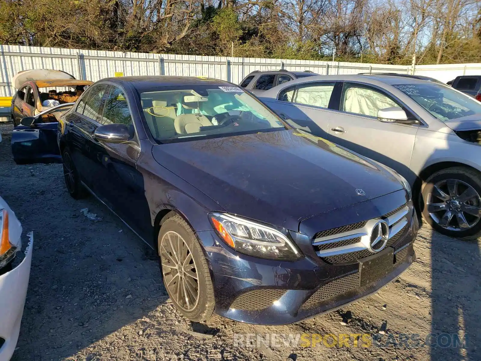 1 Photograph of a damaged car WDDWF8EBXKR517893 MERCEDES-BENZ C CLASS 2019