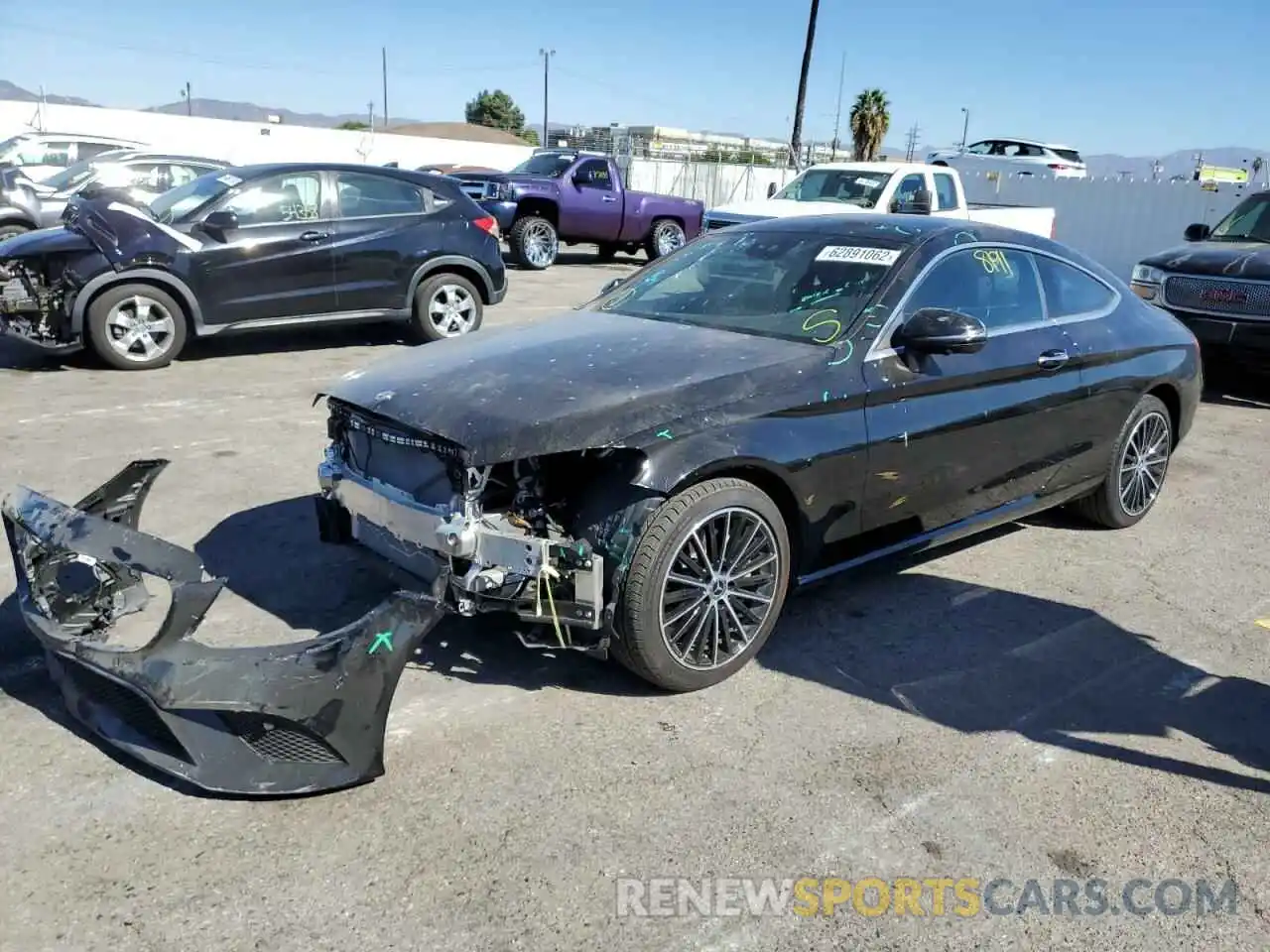 2 Photograph of a damaged car WDDWJ8DB1KF805013 MERCEDES-BENZ C-CLASS 2019