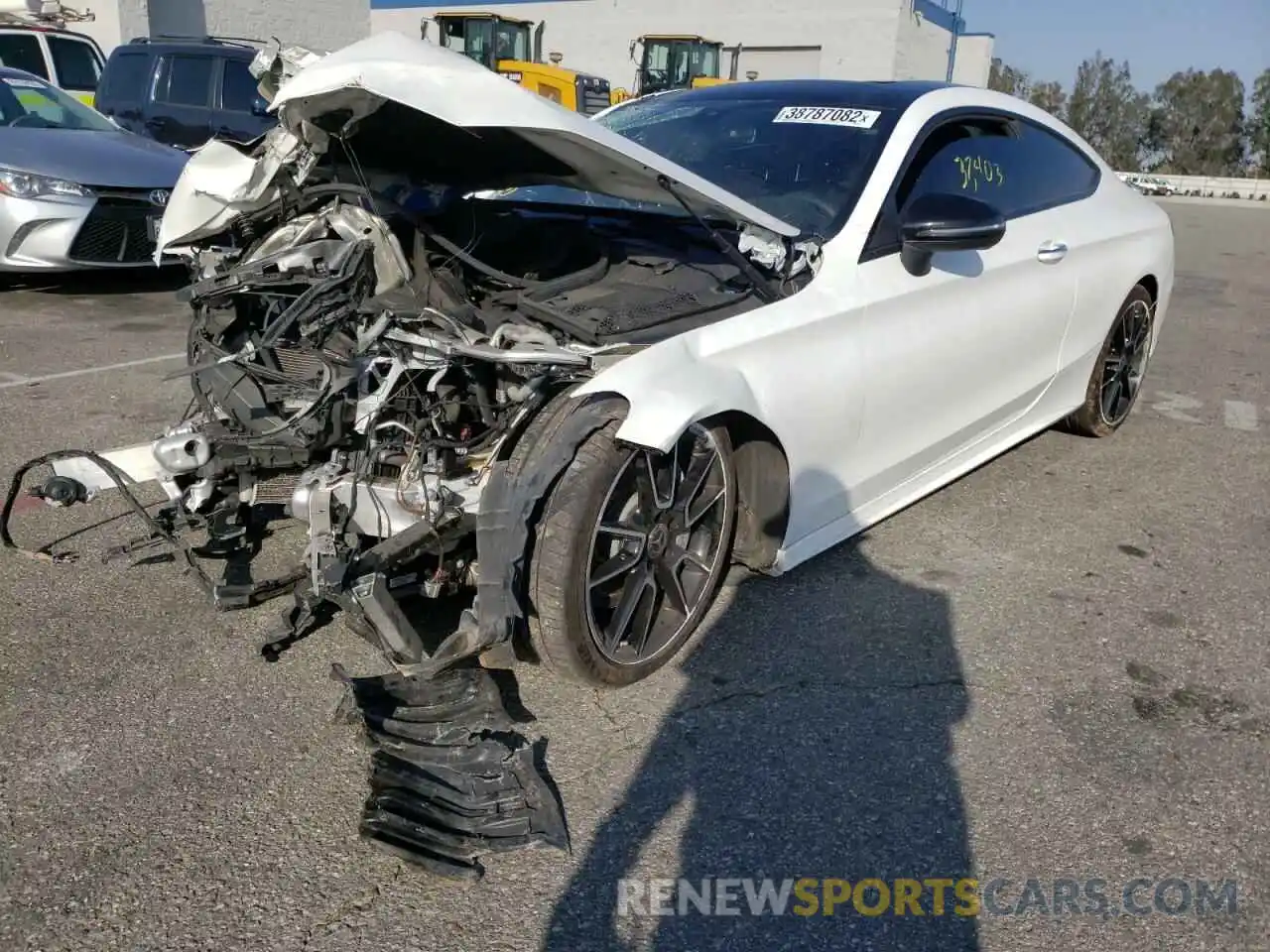 2 Photograph of a damaged car WDDWJ8DB1KF842787 MERCEDES-BENZ C-CLASS 2019