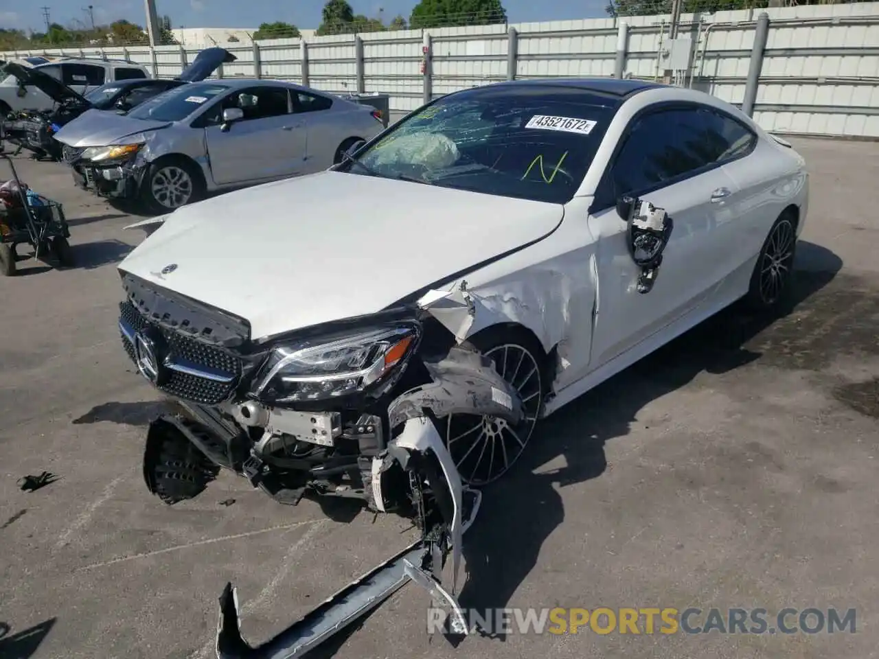 2 Photograph of a damaged car WDDWJ8DB2KF802475 MERCEDES-BENZ C-CLASS 2019