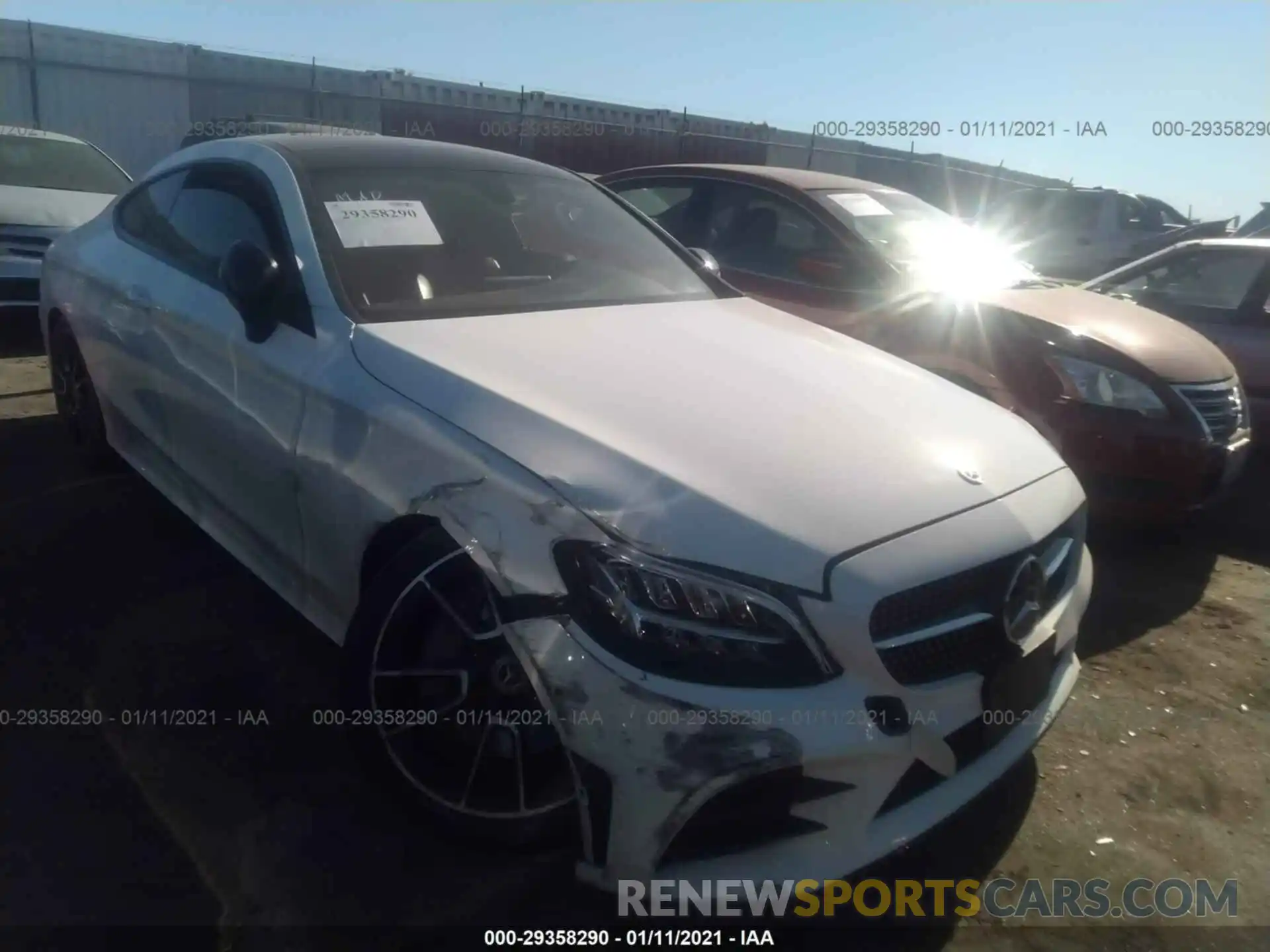 1 Photograph of a damaged car WDDWJ8DB2KF833452 MERCEDES-BENZ C-CLASS 2019