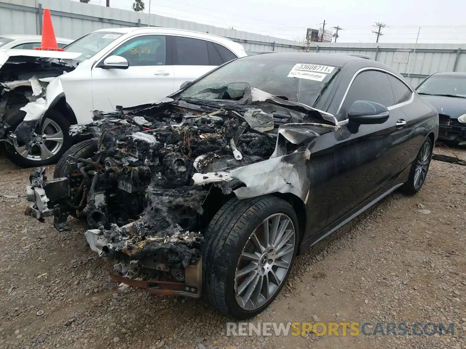 2 Photograph of a damaged car WDDWJ8DB4KF772623 MERCEDES-BENZ C CLASS 2019