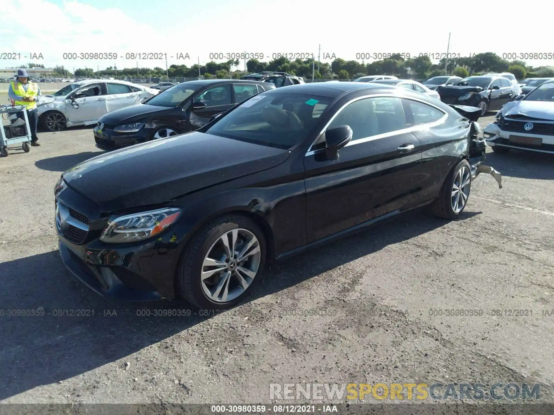 2 Photograph of a damaged car WDDWJ8DB4KF833842 MERCEDES-BENZ C-CLASS 2019