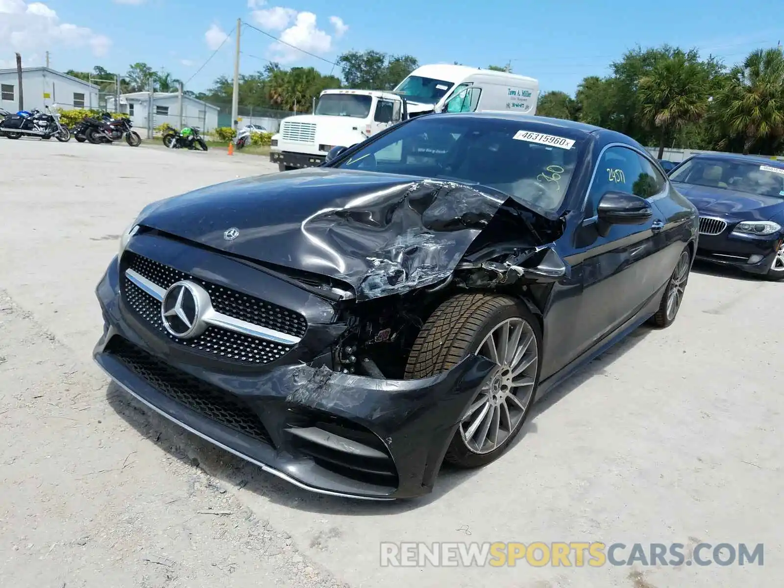 2 Photograph of a damaged car WDDWJ8DB5KF814166 MERCEDES-BENZ C CLASS 2019