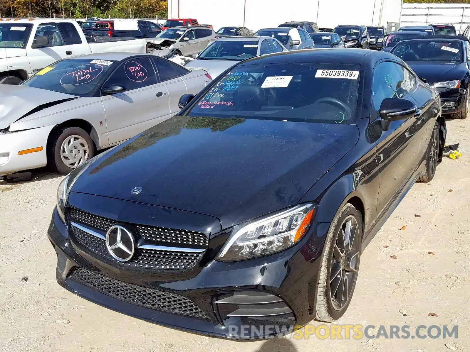 2 Photograph of a damaged car WDDWJ8DB6KF803449 MERCEDES-BENZ C CLASS 2019