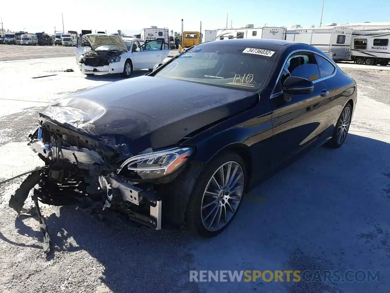 2 Photograph of a damaged car WDDWJ8DB8KF778618 MERCEDES-BENZ C-CLASS 2019