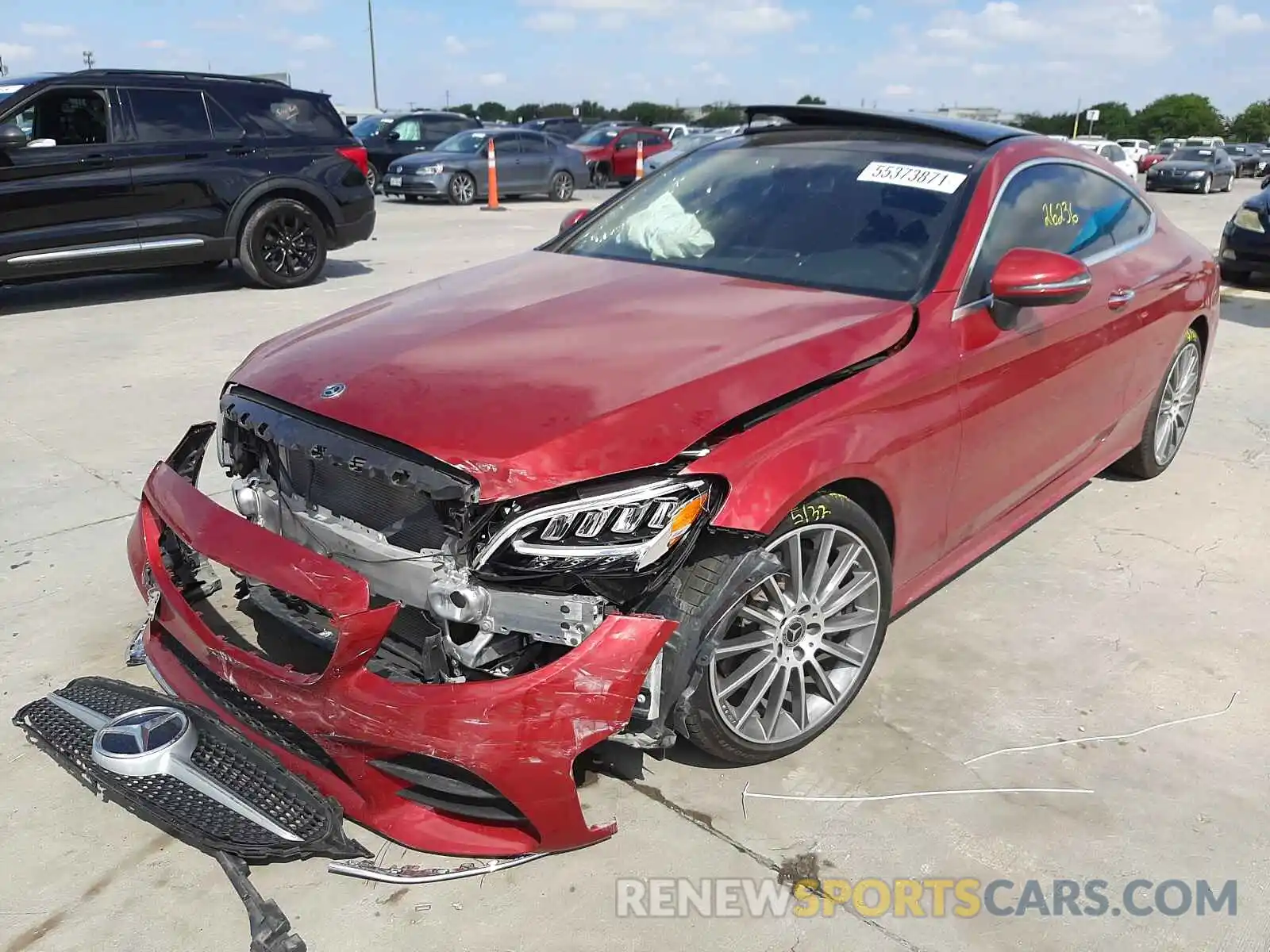 2 Photograph of a damaged car WDDWJ8DBXKF857773 MERCEDES-BENZ C-CLASS 2019