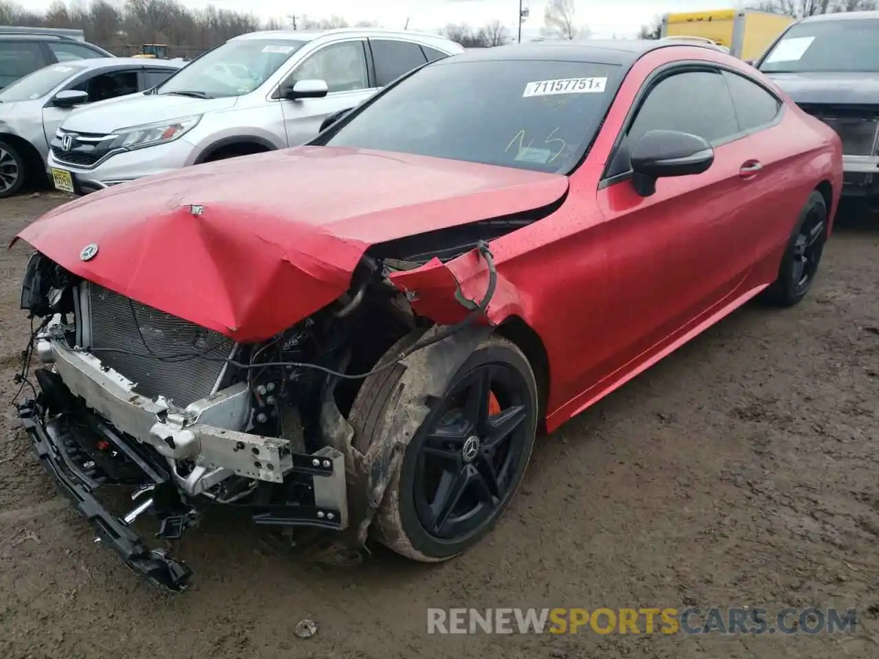 2 Photograph of a damaged car WDDWJ8EB2KF804287 MERCEDES-BENZ C-CLASS 2019