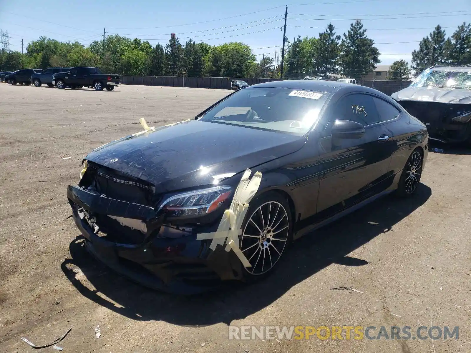 2 Photograph of a damaged car WDDWJ8EB3KF776791 MERCEDES-BENZ C CLASS 2019