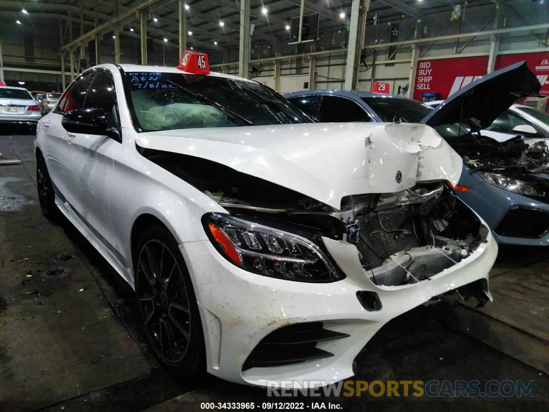 1 Photograph of a damaged car 00SWF8DB3LU329931 MERCEDES-BENZ C-CLASS 2020