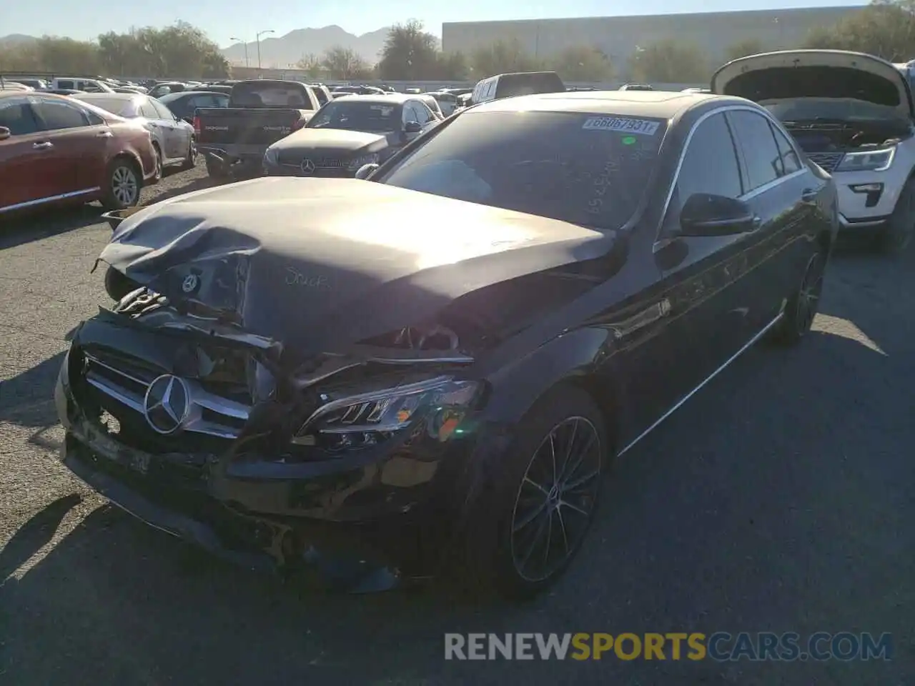 2 Photograph of a damaged car 55SWF8DB1LU332827 MERCEDES-BENZ C-CLASS 2020