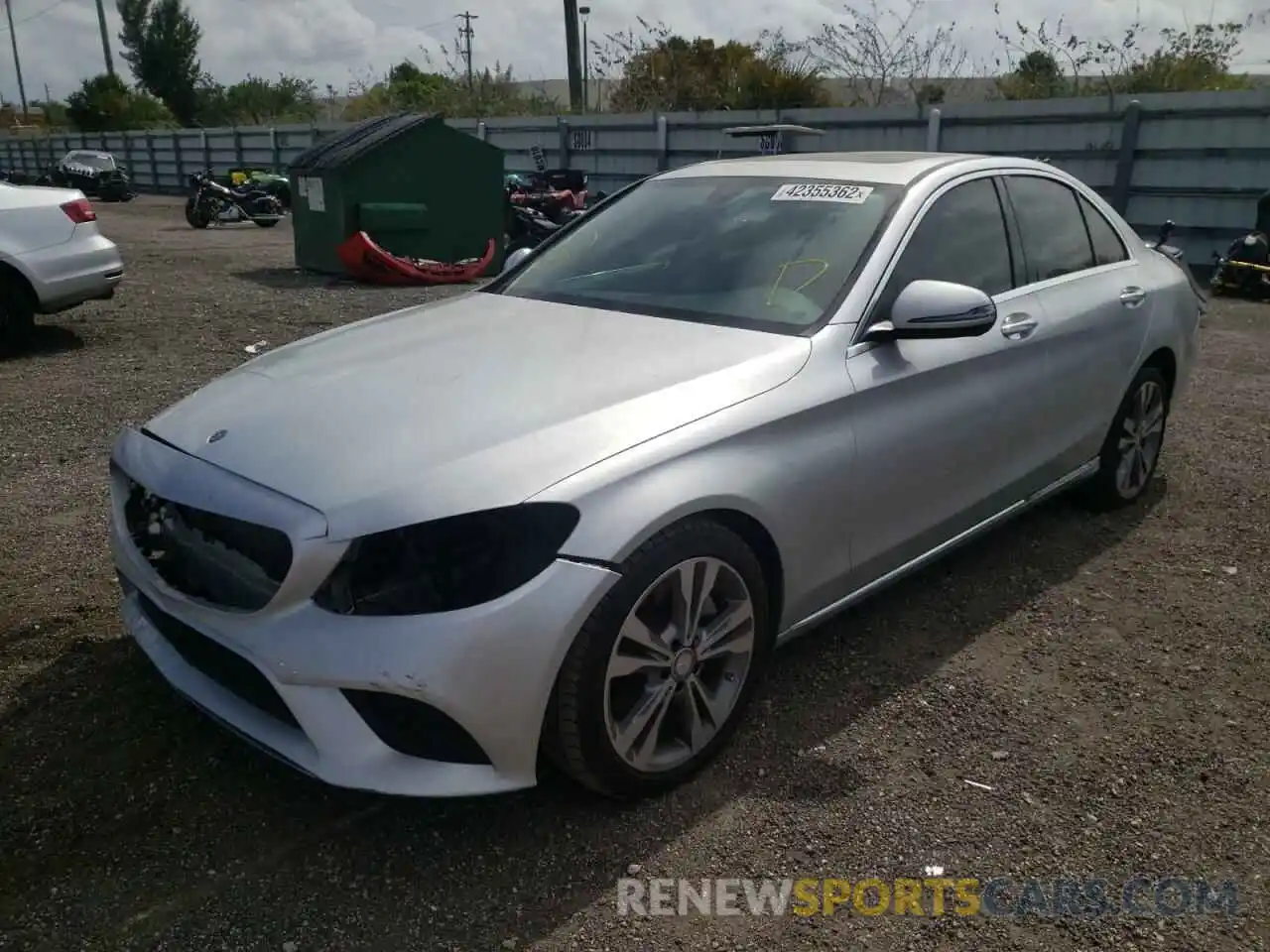 2 Photograph of a damaged car 55SWF8DB1LU333458 MERCEDES-BENZ C-CLASS 2020