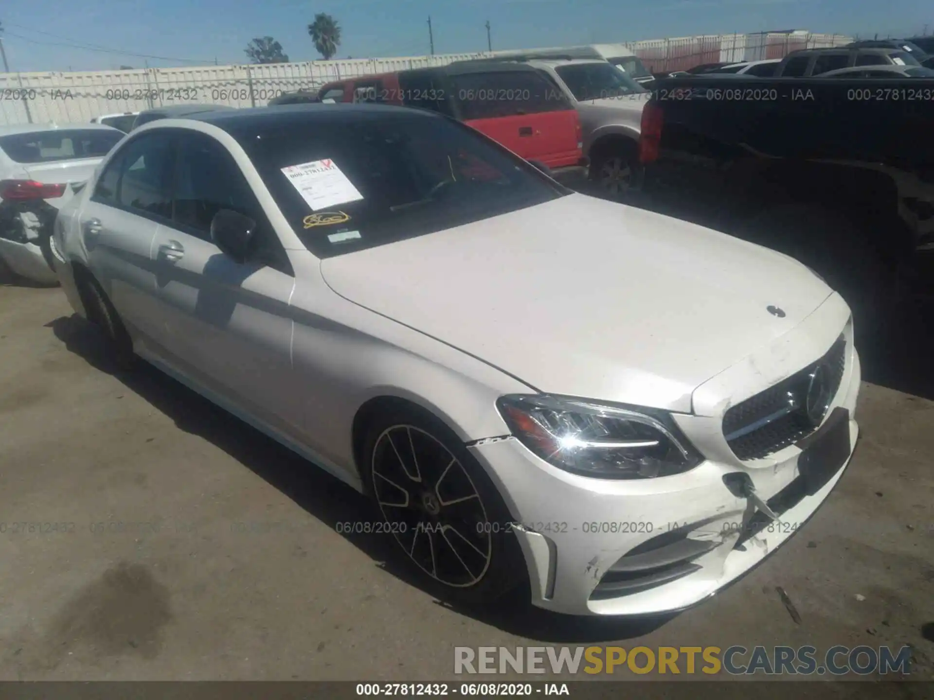 1 Photograph of a damaged car 55SWF8DB3LU323594 MERCEDES-BENZ C-CLASS 2020