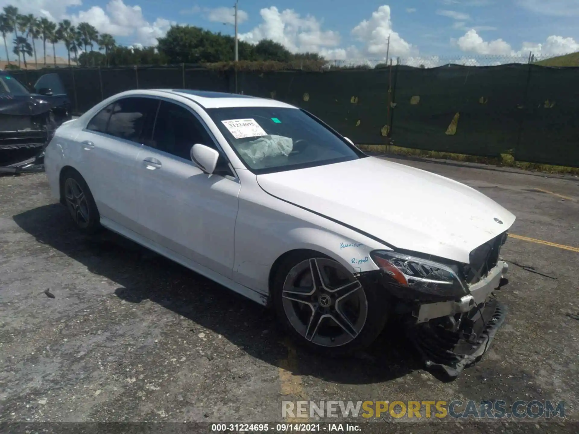 1 Photograph of a damaged car 55SWF8DB3LU323966 MERCEDES-BENZ C-CLASS 2020