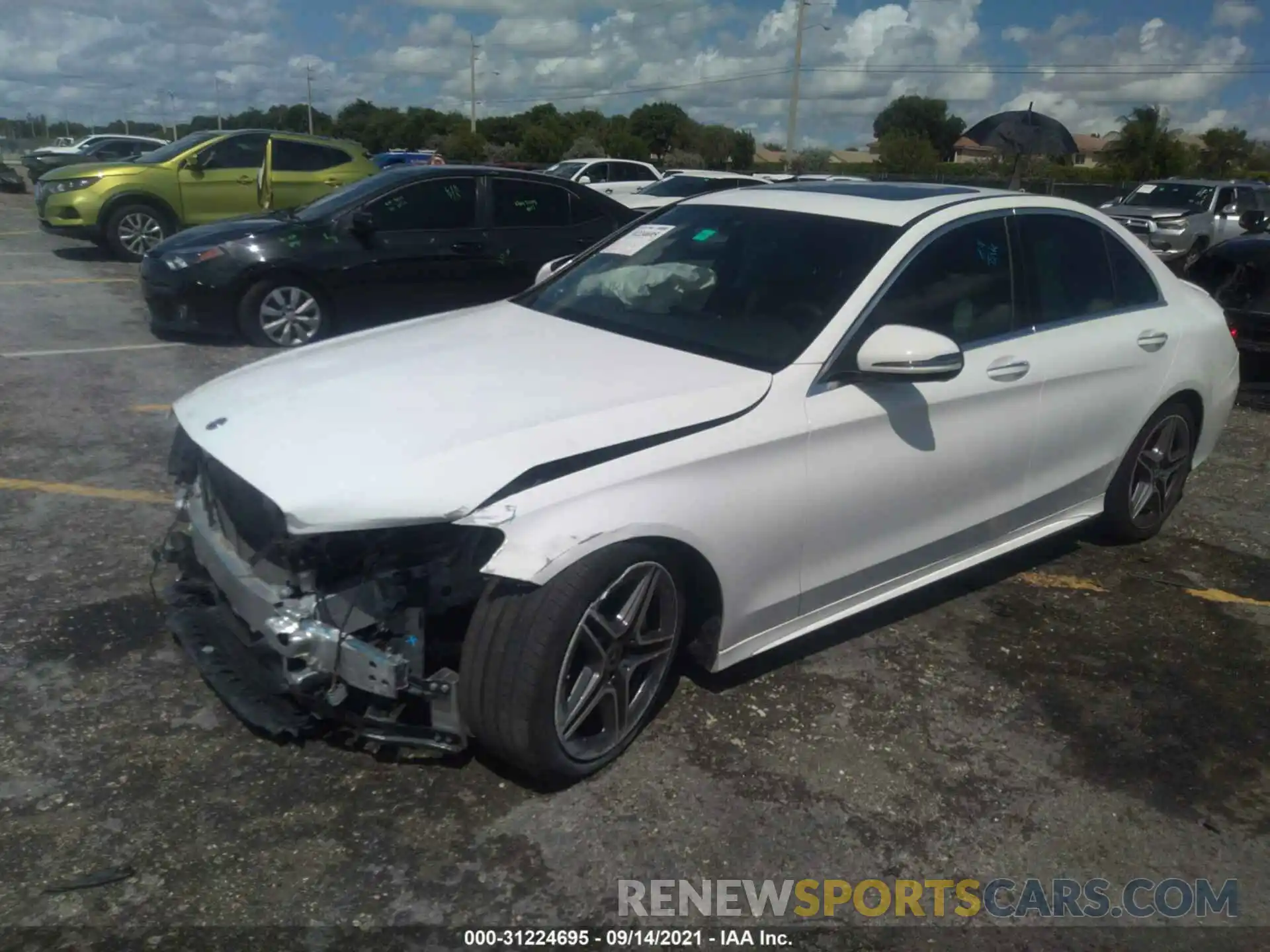 2 Photograph of a damaged car 55SWF8DB3LU323966 MERCEDES-BENZ C-CLASS 2020