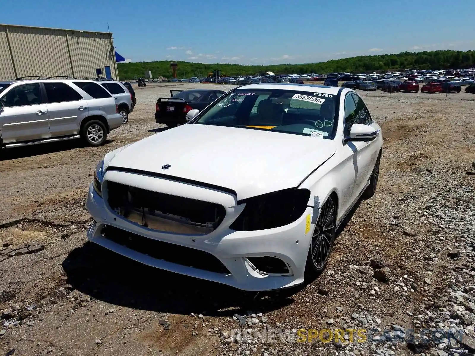 2 Photograph of a damaged car 55SWF8DB3LU329573 MERCEDES-BENZ C CLASS 2020