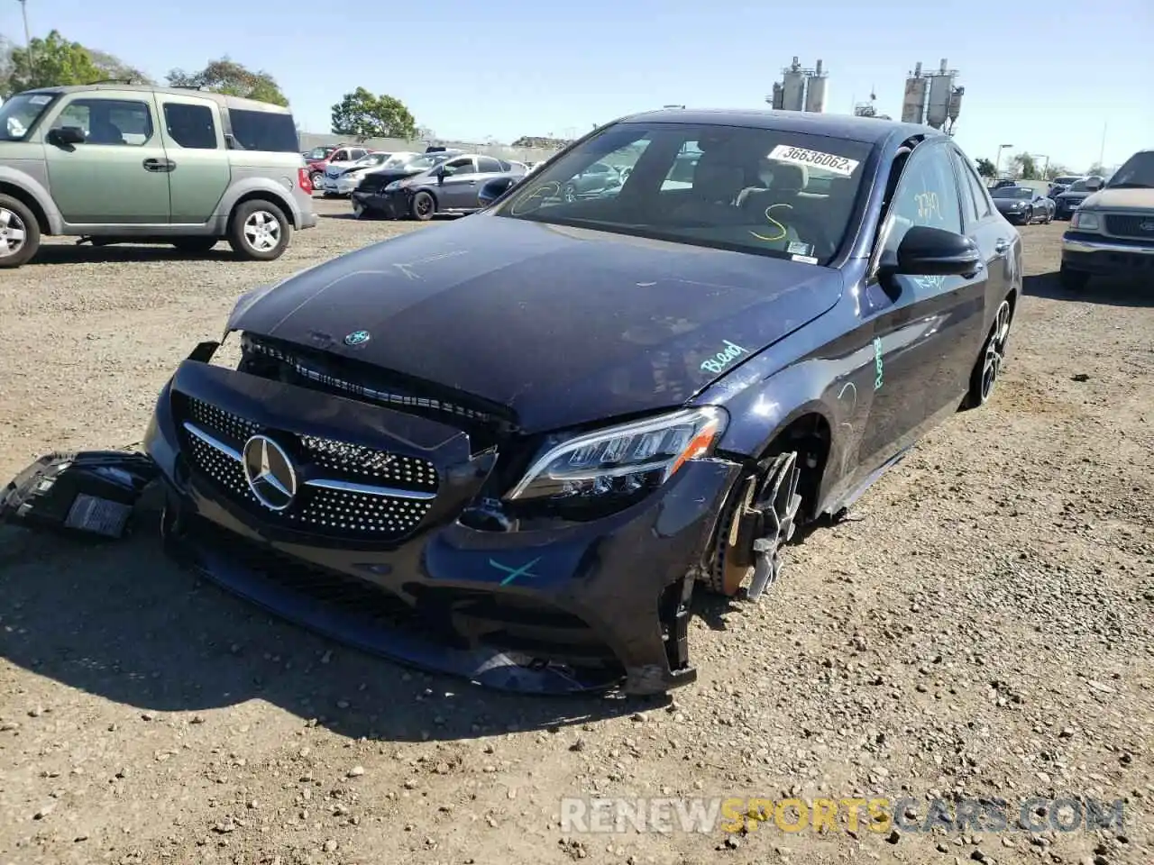 2 Photograph of a damaged car 55SWF8DB4LU325760 MERCEDES-BENZ C-CLASS 2020