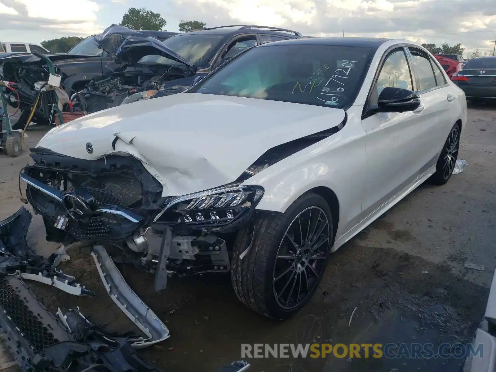 2 Photograph of a damaged car 55SWF8DB7LU329740 MERCEDES-BENZ C-CLASS 2020