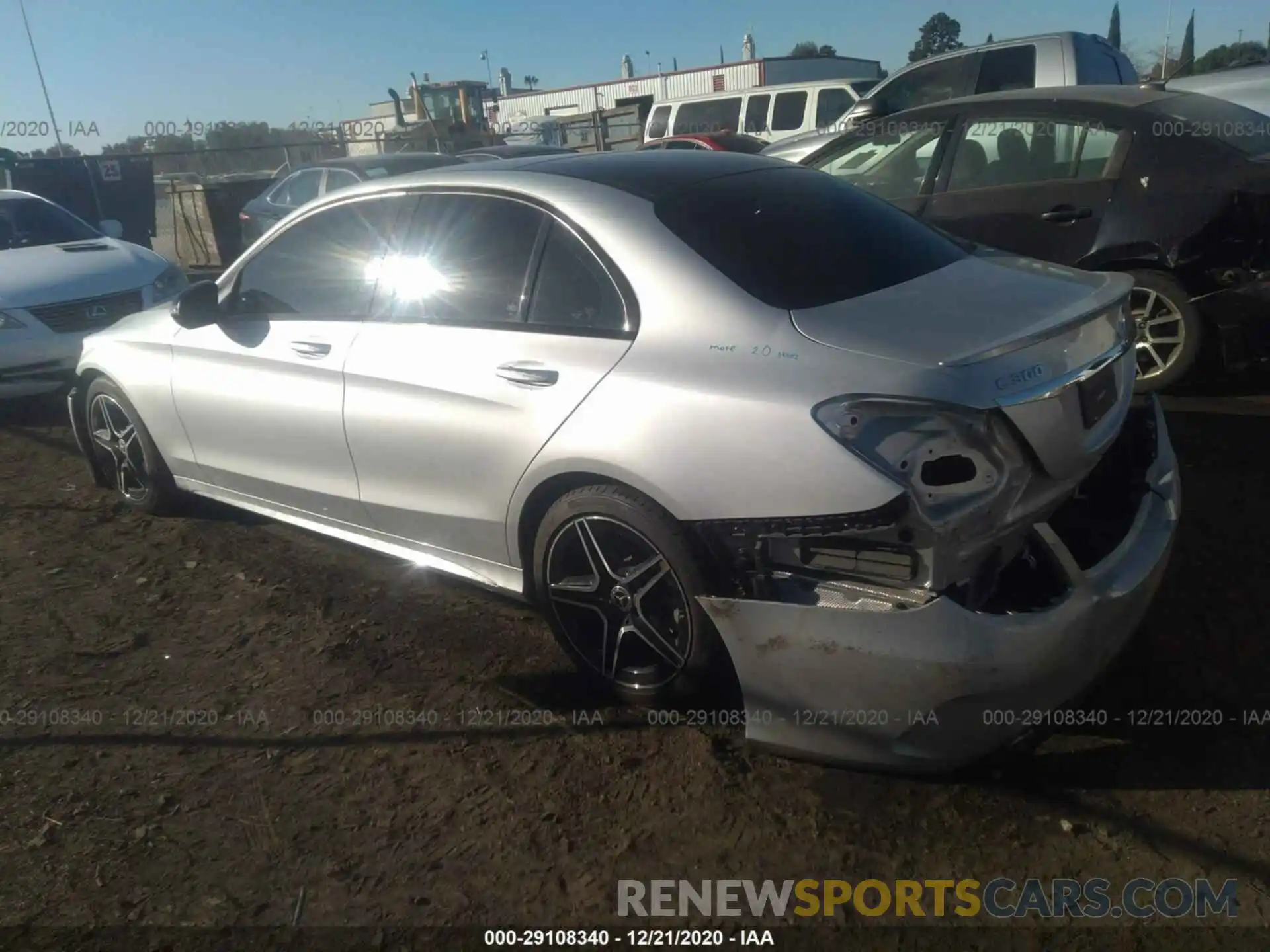 3 Photograph of a damaged car 55SWF8DB9LU326855 MERCEDES-BENZ C-CLASS 2020