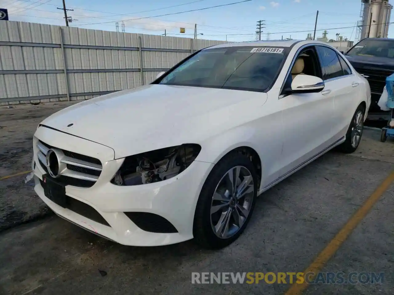 2 Photograph of a damaged car 55SWF8DBXLU325827 MERCEDES-BENZ C-CLASS 2020