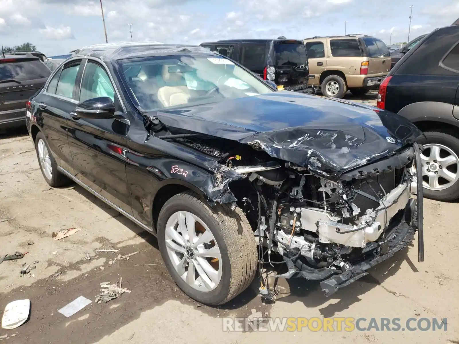 1 Photograph of a damaged car 55SWF8EB1LU327464 MERCEDES-BENZ C-CLASS 2020