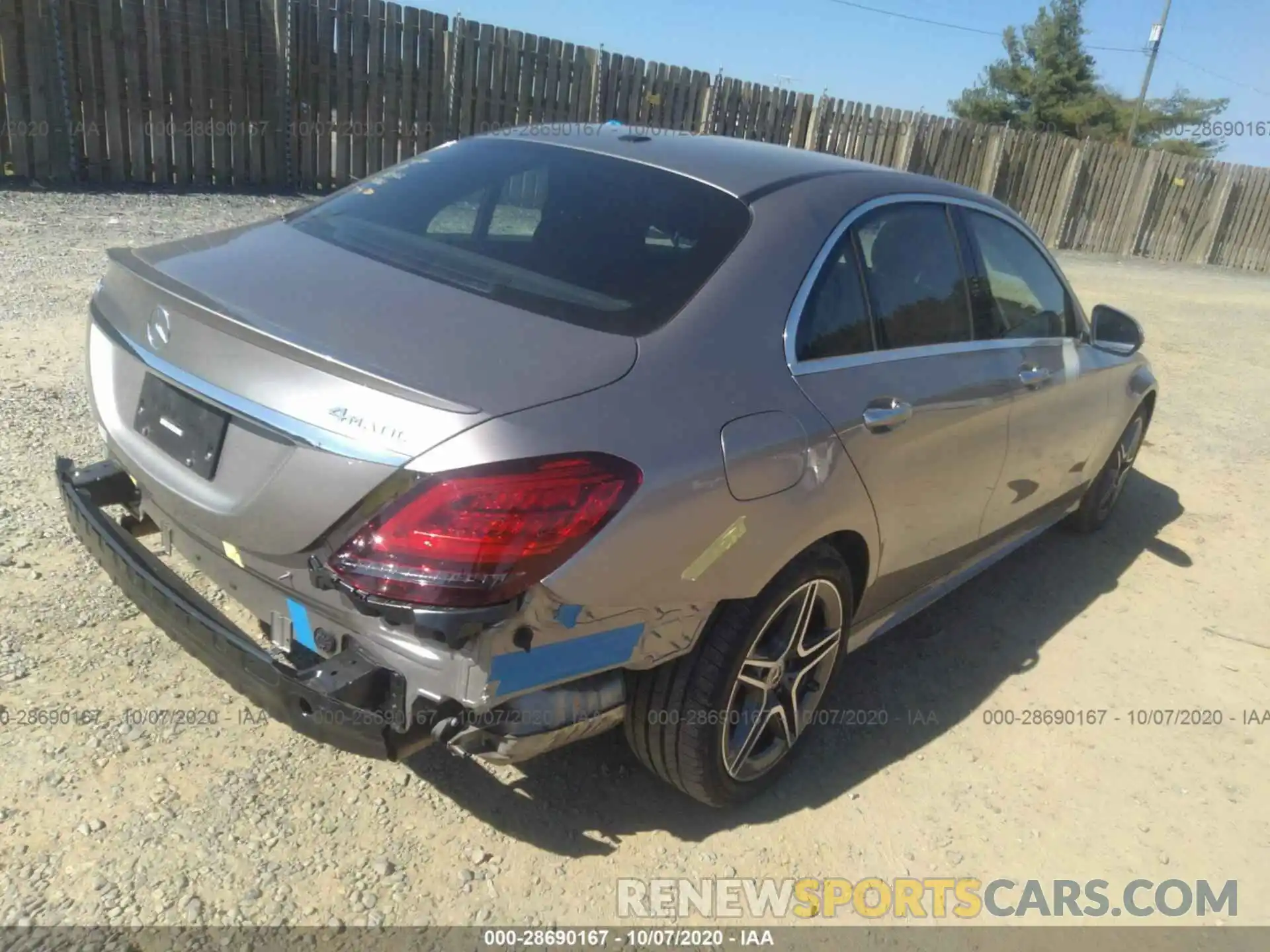 4 Photograph of a damaged car 55SWF8EB6LU325922 MERCEDES-BENZ C-CLASS 2020