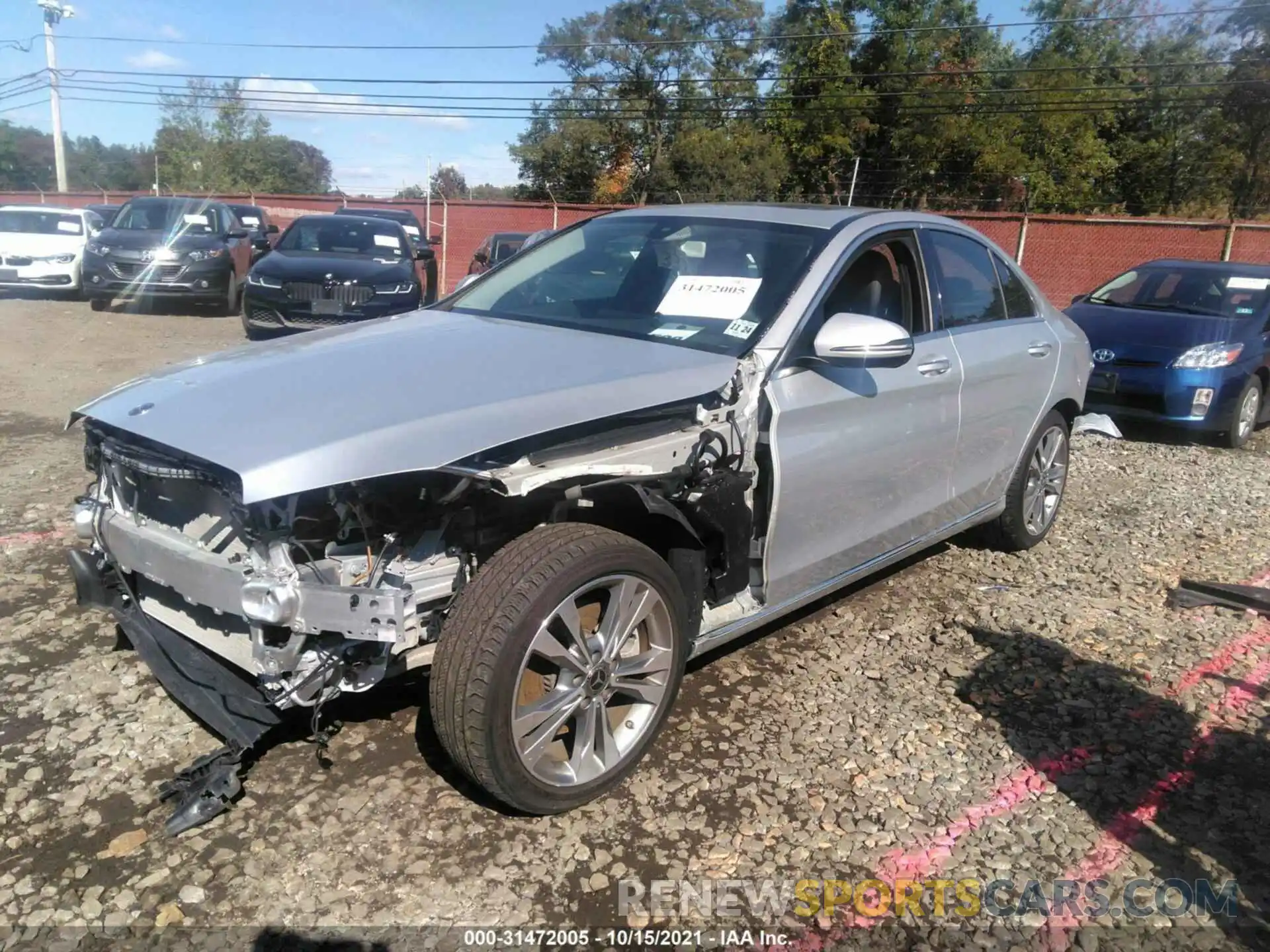 2 Photograph of a damaged car 55SWF8EB8LU330524 MERCEDES-BENZ C-CLASS 2020