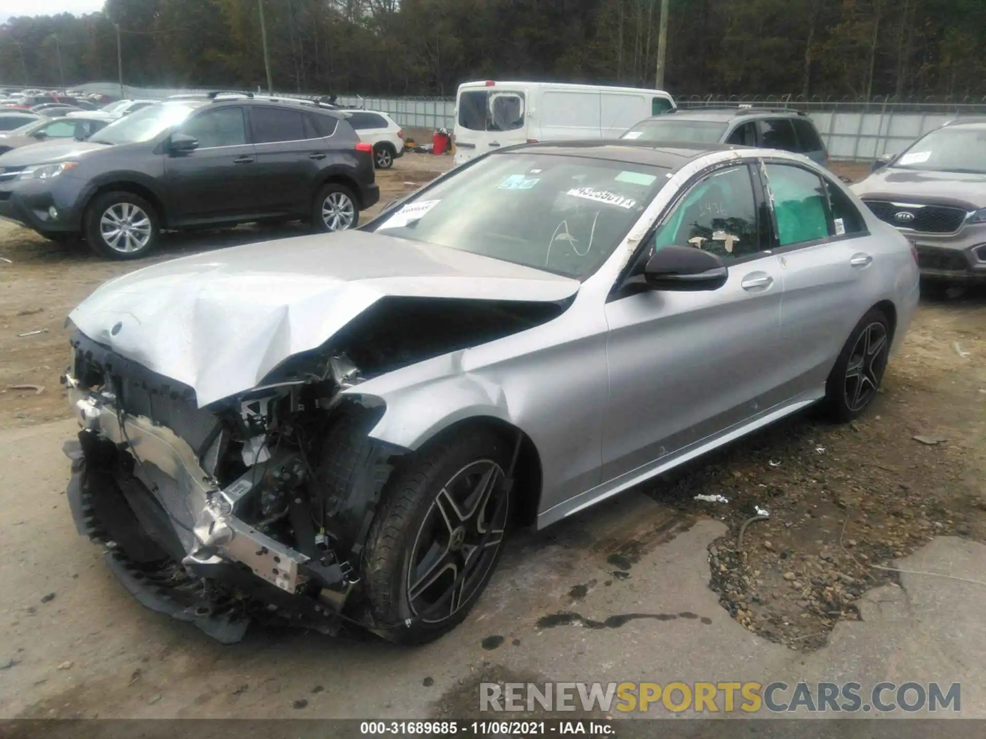 2 Photograph of a damaged car 55SWF8EB8LU333990 MERCEDES-BENZ C-CLASS 2020