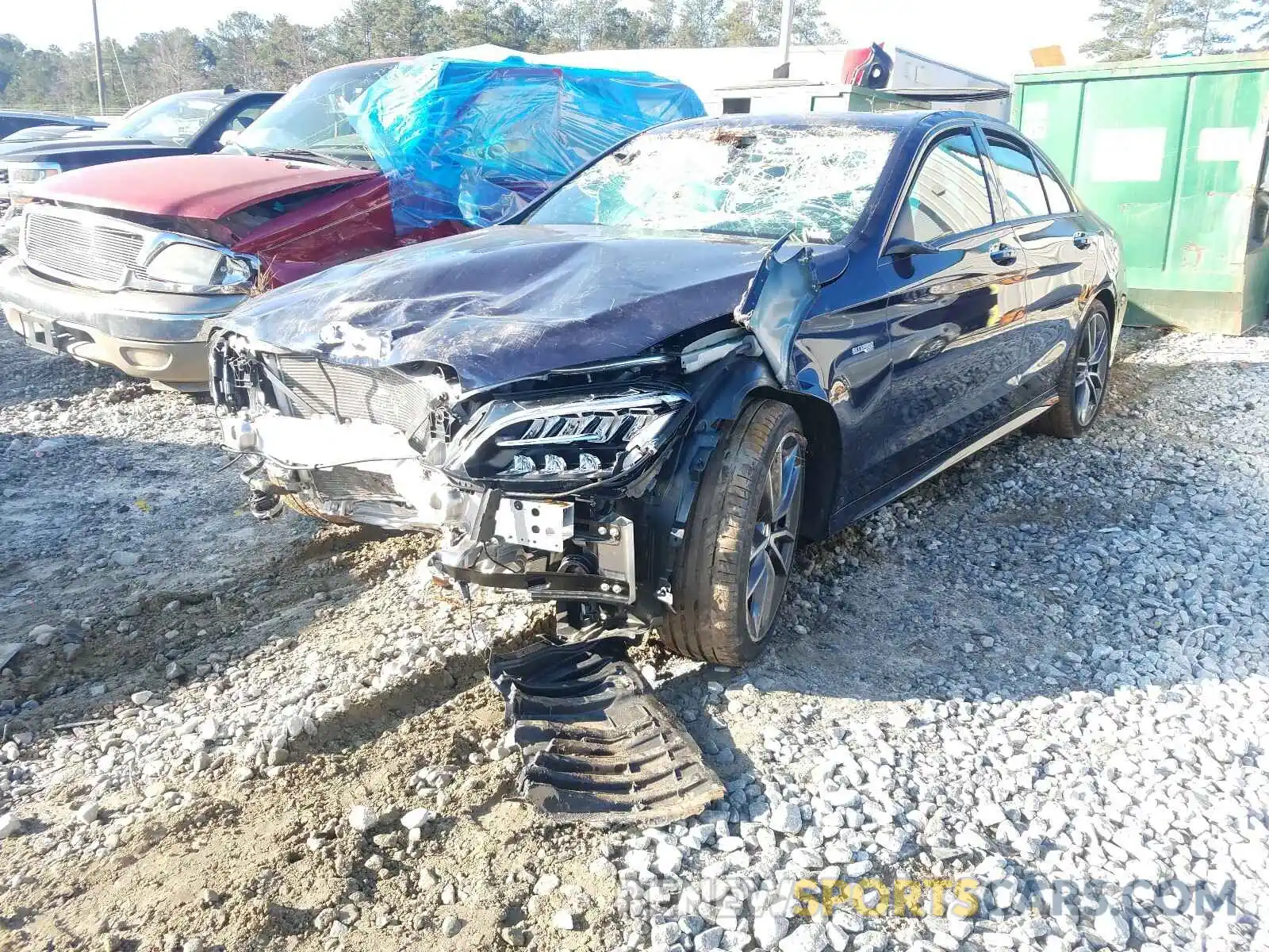 2 Photograph of a damaged car W1KWF6EB2LR585286 MERCEDES-BENZ C CLASS 2020