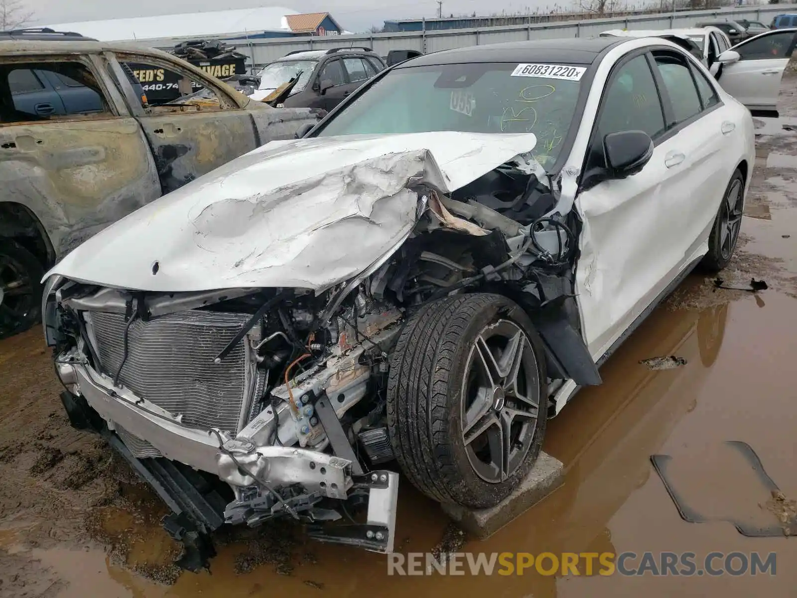 2 Photograph of a damaged car W1KWF6EB3LR573700 MERCEDES-BENZ C CLASS 2020
