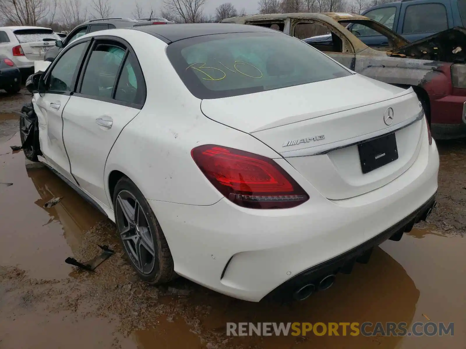 3 Photograph of a damaged car W1KWF6EB3LR573700 MERCEDES-BENZ C CLASS 2020