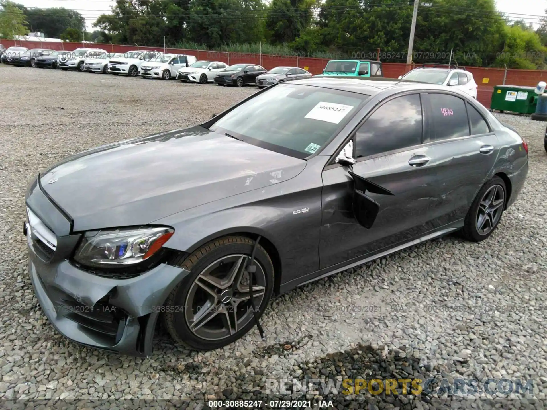 2 Photograph of a damaged car W1KWF6EB4LR597049 MERCEDES-BENZ C-CLASS 2020