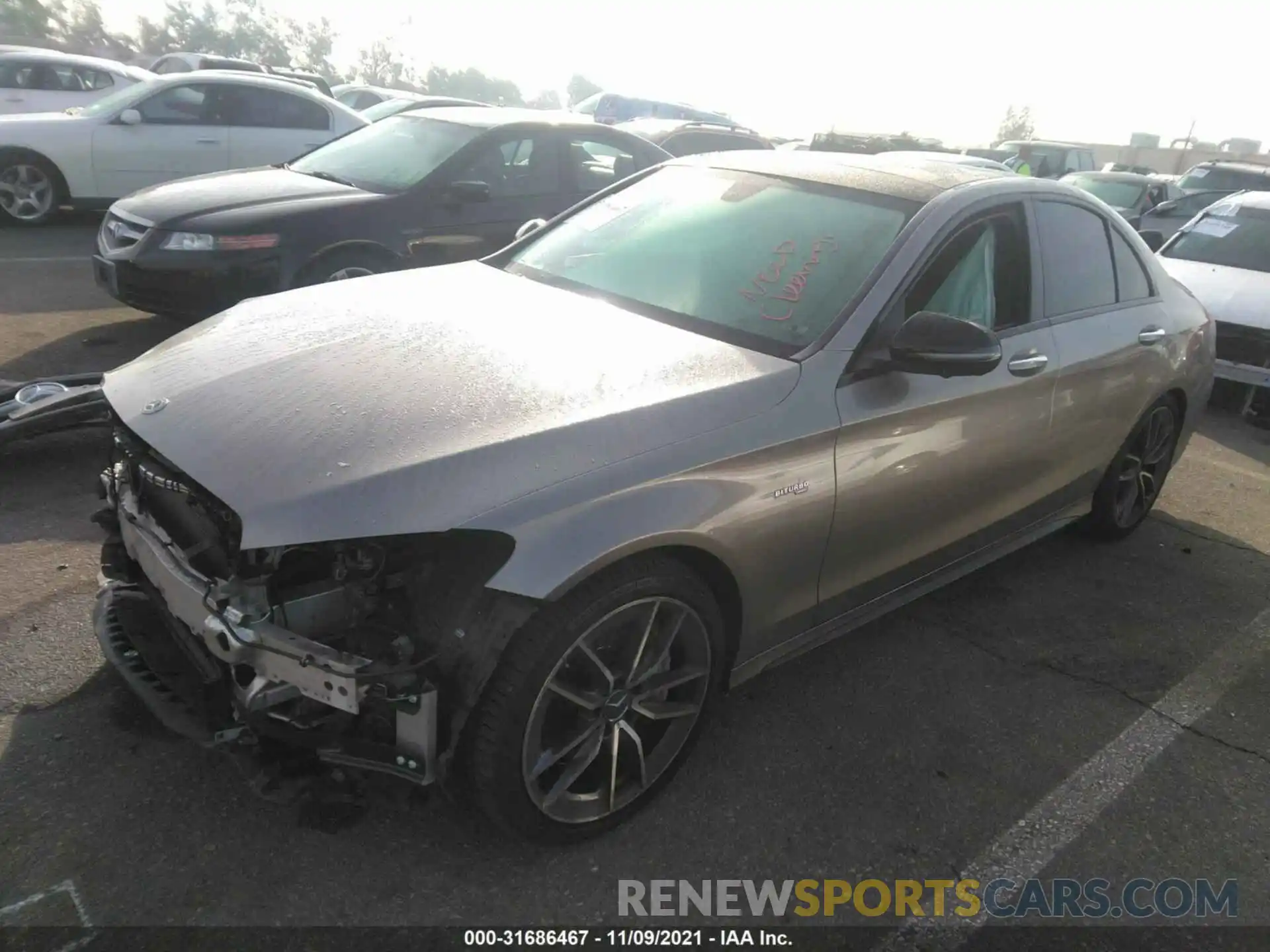 2 Photograph of a damaged car W1KWF6EB5LR571365 MERCEDES-BENZ C-CLASS 2020