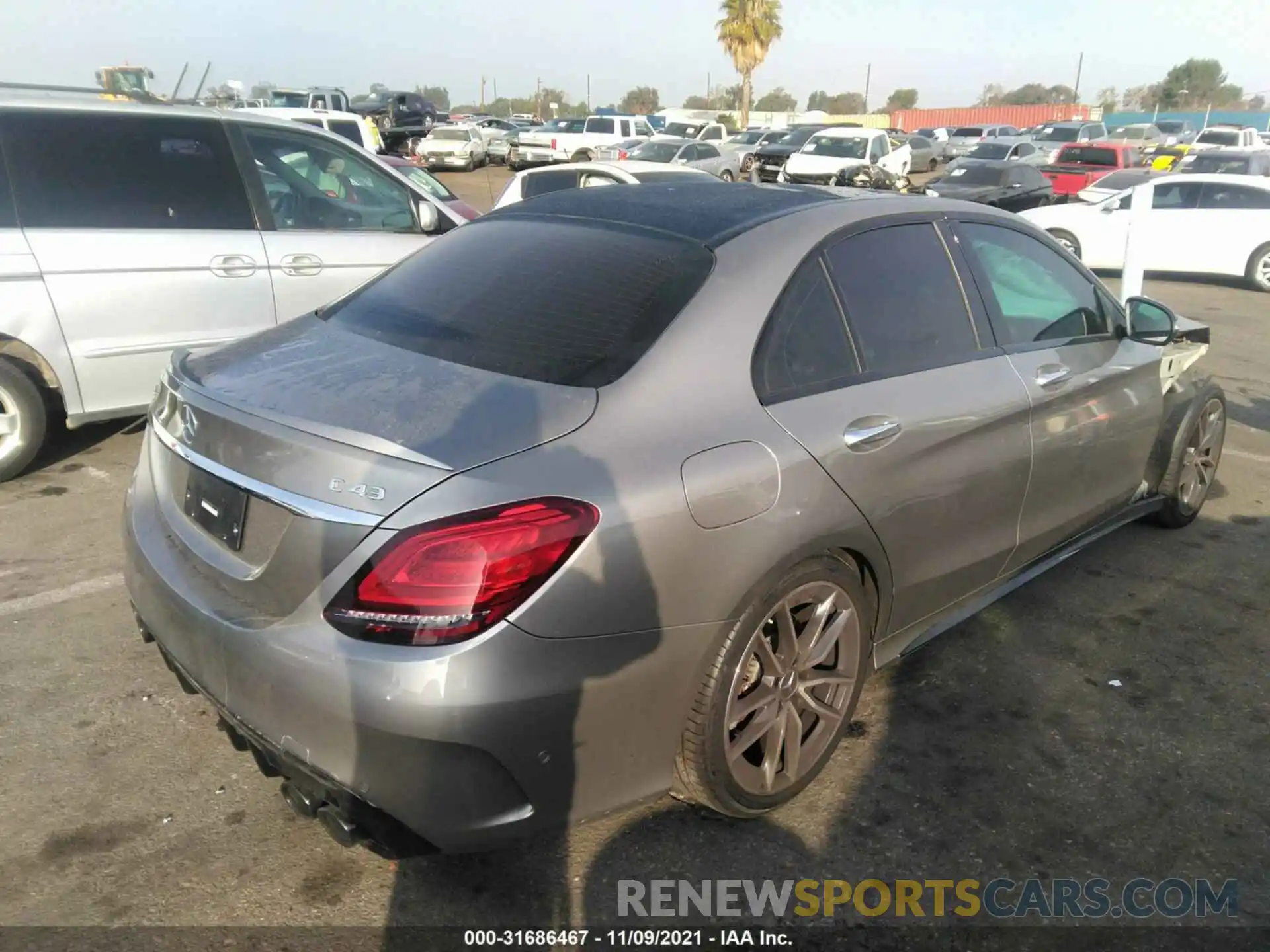 4 Photograph of a damaged car W1KWF6EB5LR571365 MERCEDES-BENZ C-CLASS 2020