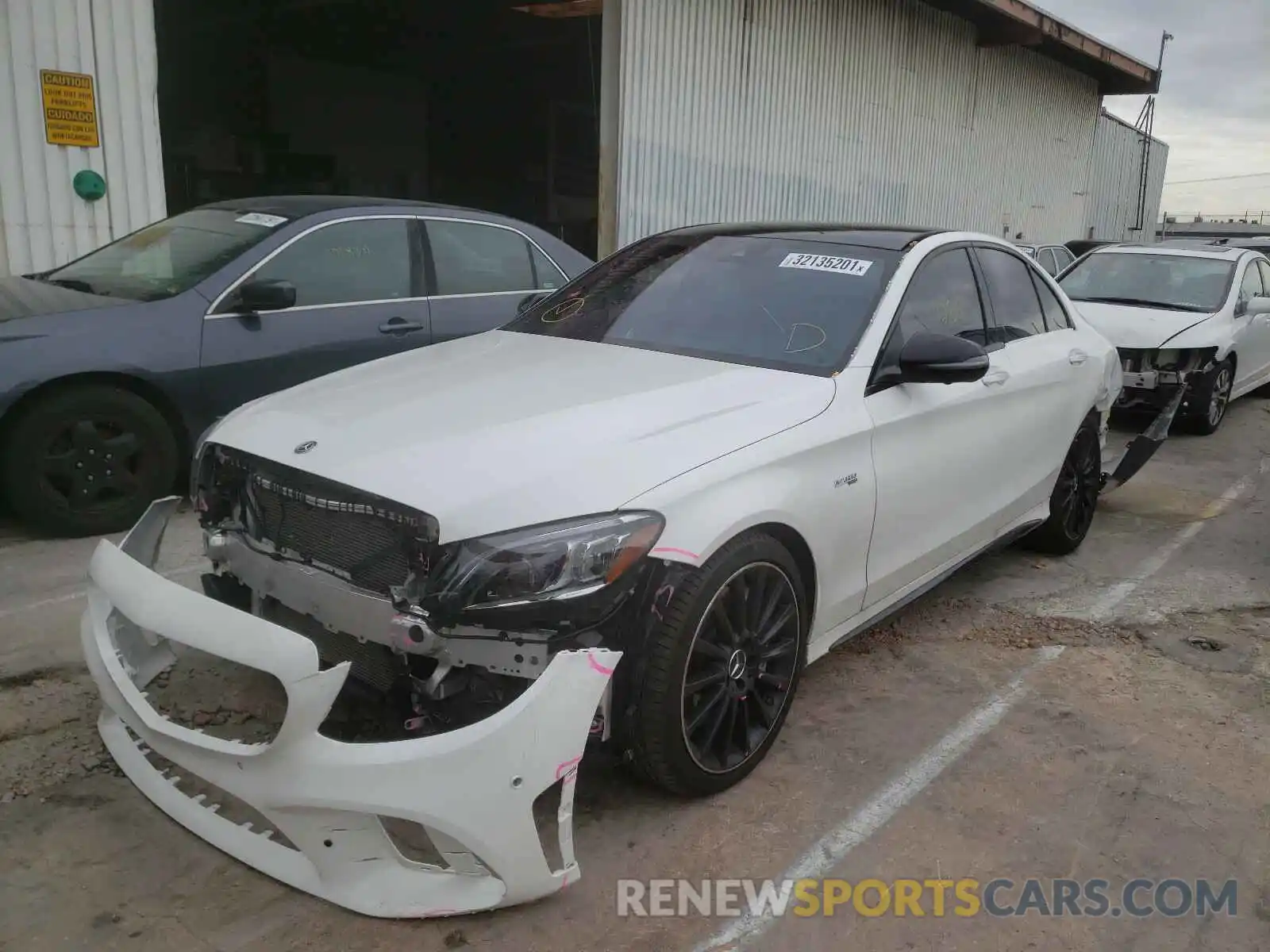 2 Photograph of a damaged car W1KWF6EB7LR570590 MERCEDES-BENZ C CLASS 2020