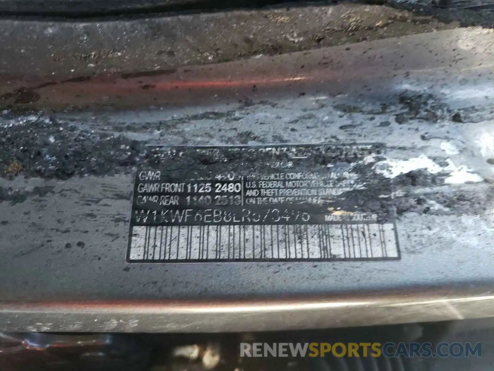 10 Photograph of a damaged car W1KWF6EB8LR573496 MERCEDES-BENZ C CLASS 2020