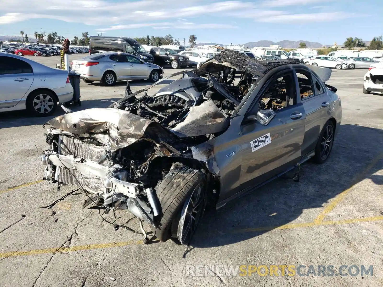 2 Photograph of a damaged car W1KWF6EB8LR573496 MERCEDES-BENZ C CLASS 2020