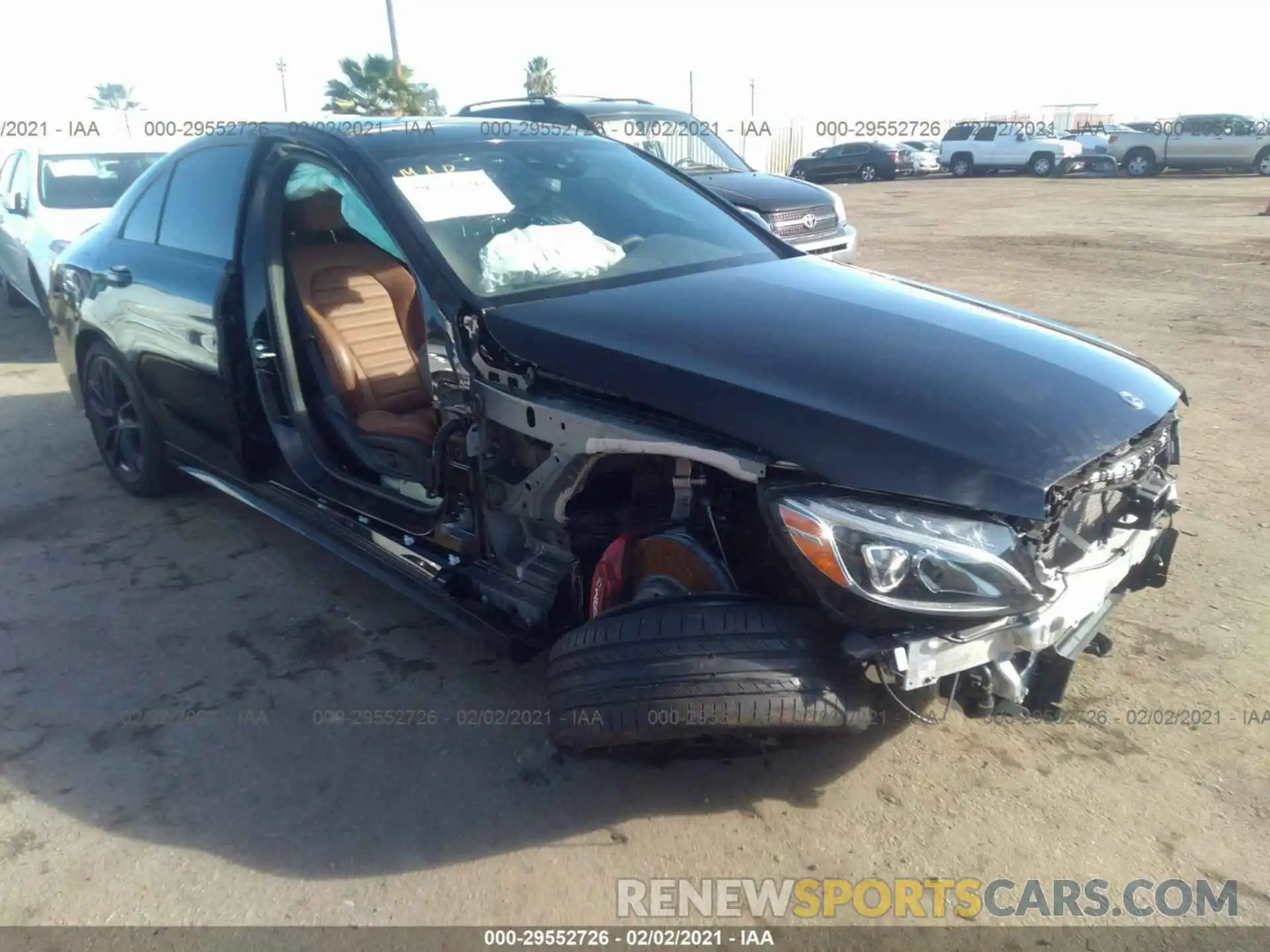 1 Photograph of a damaged car W1KWF6EB8LR595613 MERCEDES-BENZ C-CLASS 2020