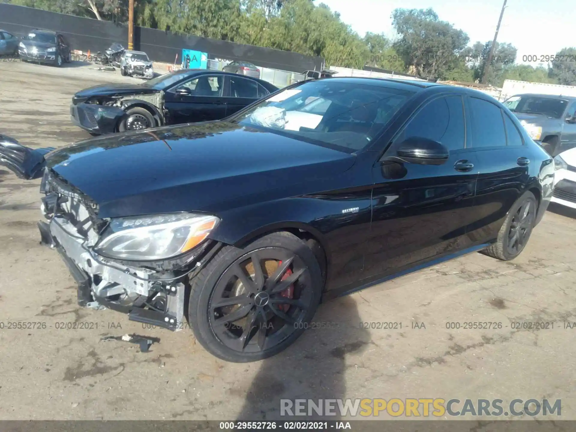 2 Photograph of a damaged car W1KWF6EB8LR595613 MERCEDES-BENZ C-CLASS 2020