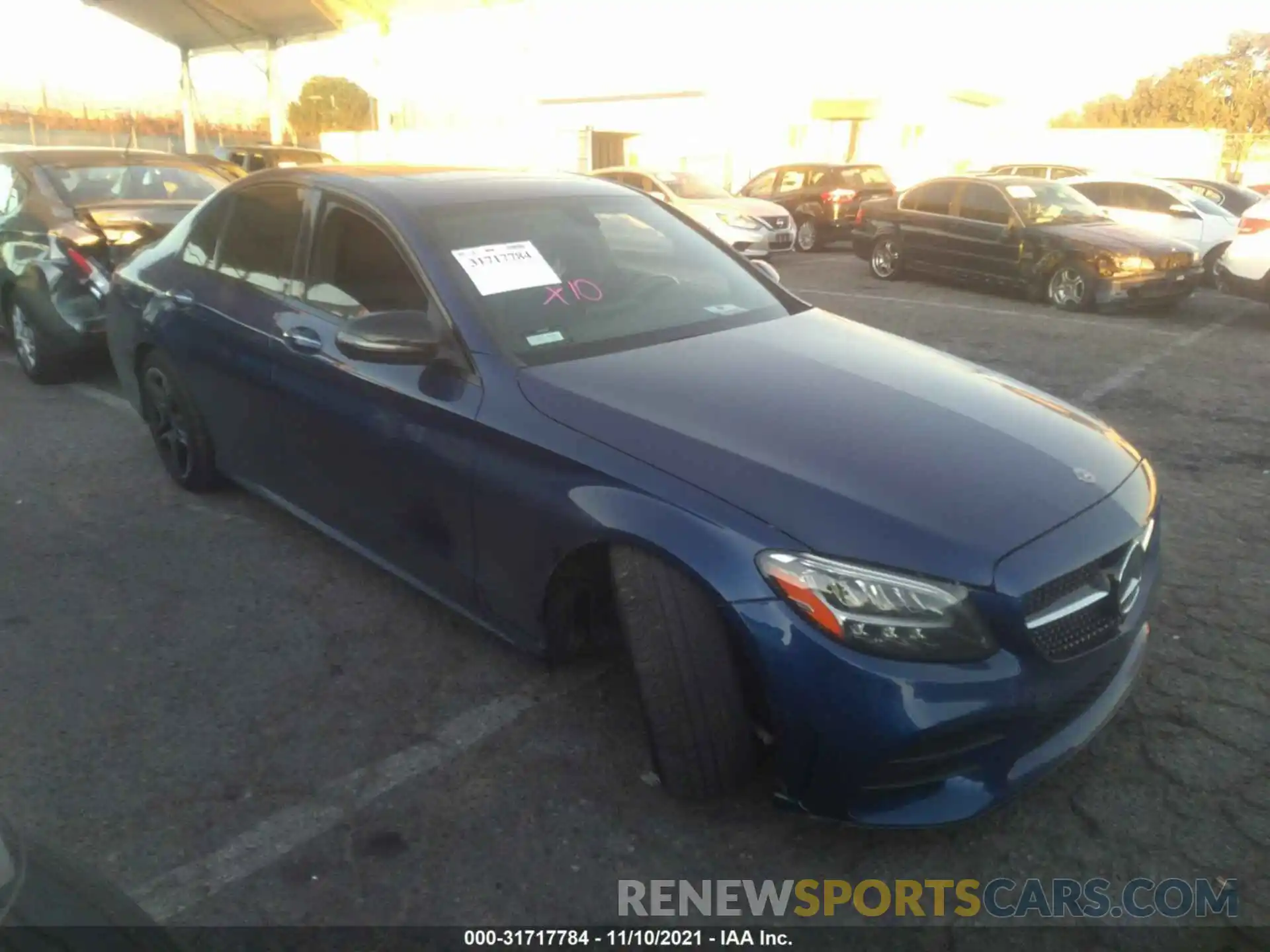 1 Photograph of a damaged car W1KWF8DB0LR596543 MERCEDES-BENZ C-CLASS 2020