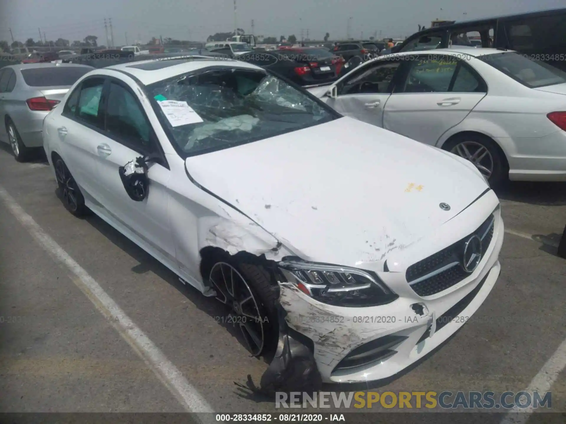 1 Photograph of a damaged car W1KWF8DB1LR570095 MERCEDES-BENZ C-CLASS 2020