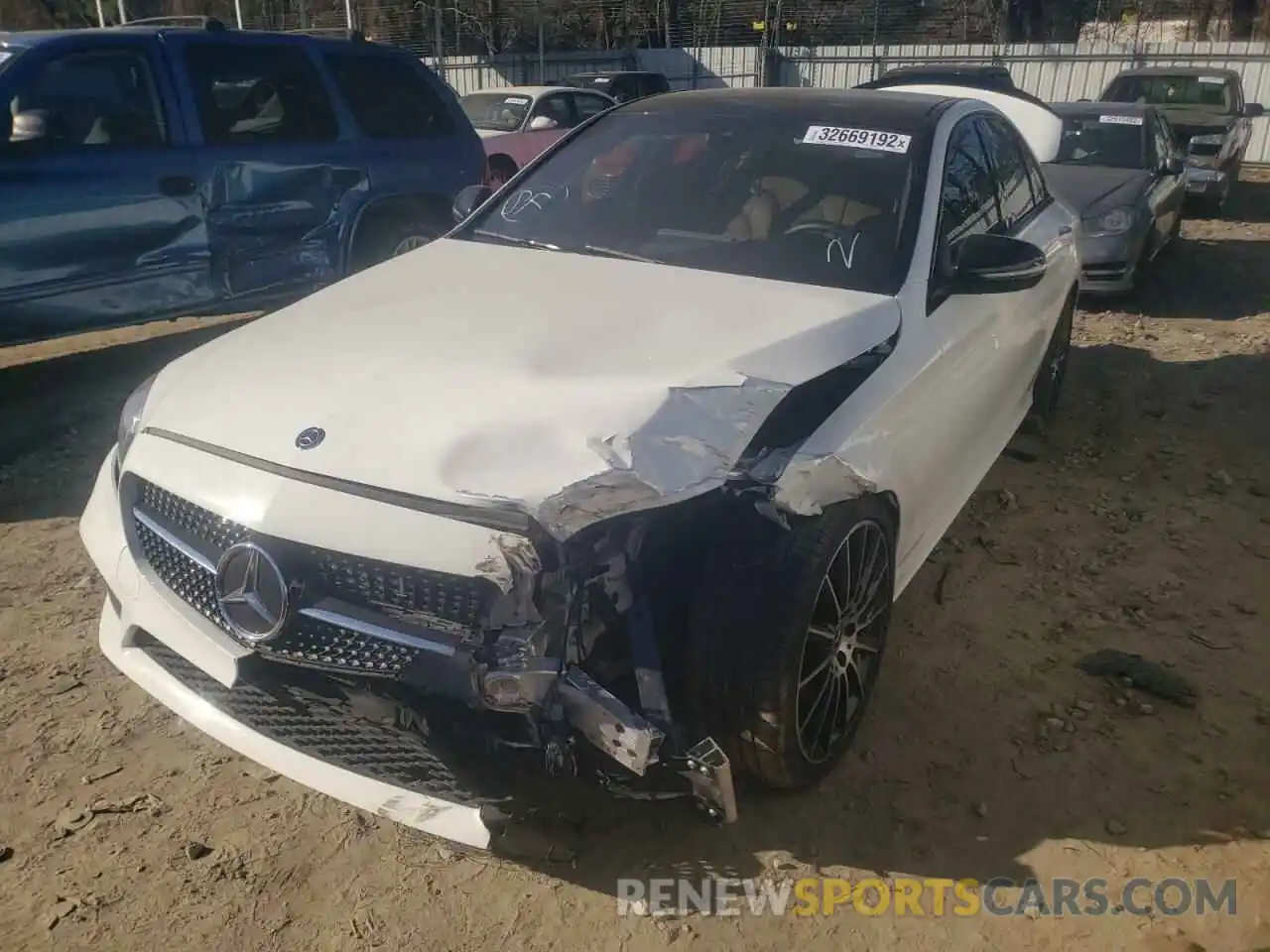 2 Photograph of a damaged car W1KWF8DB1LR570629 MERCEDES-BENZ C-CLASS 2020