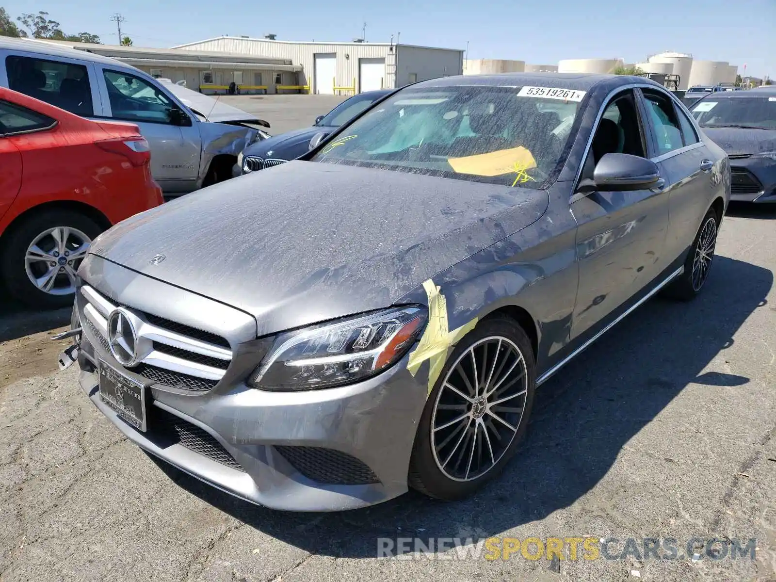 2 Photograph of a damaged car W1KWF8DB1LR579265 MERCEDES-BENZ C-CLASS 2020