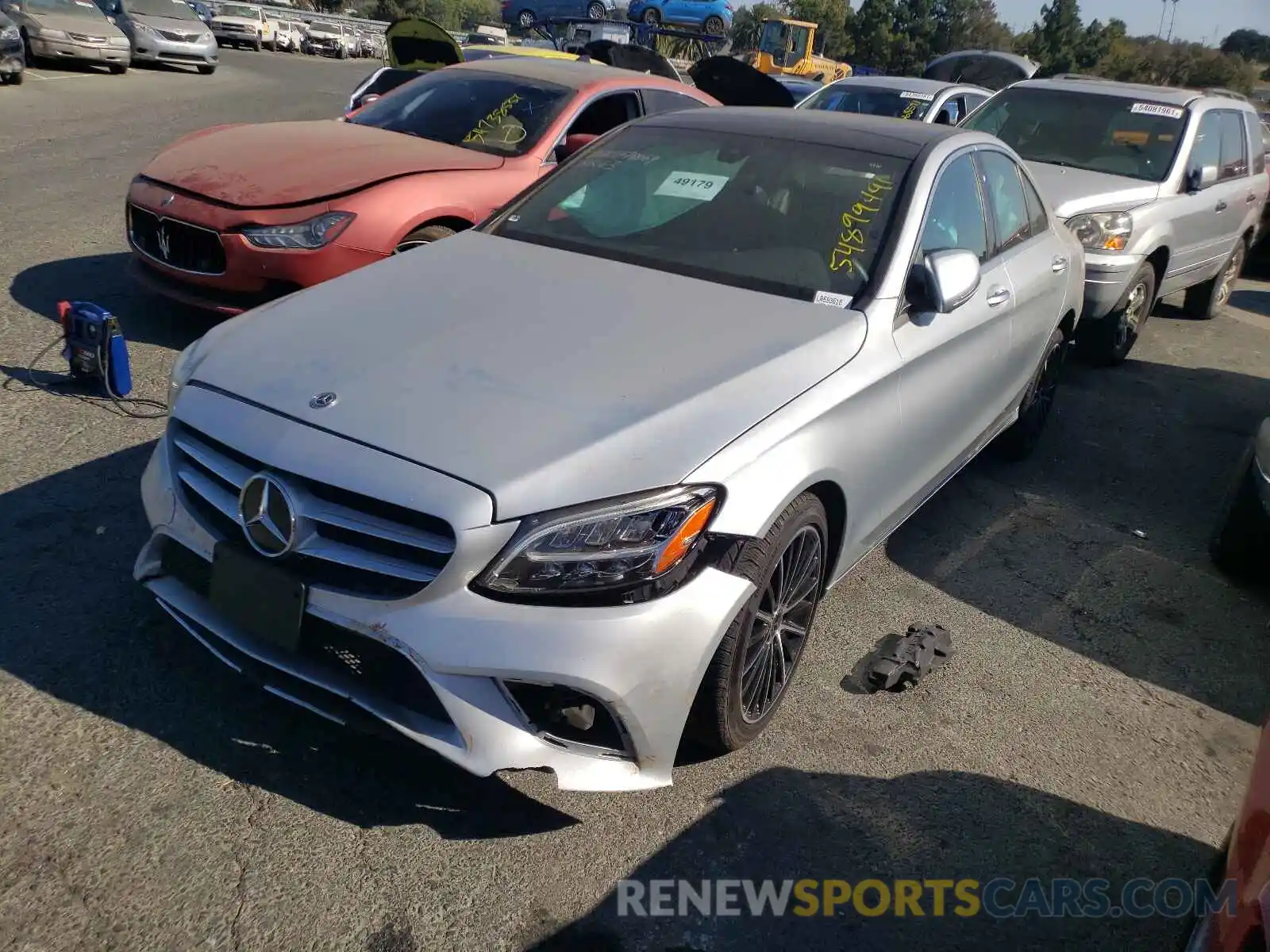 2 Photograph of a damaged car W1KWF8DB1LR593618 MERCEDES-BENZ C-CLASS 2020