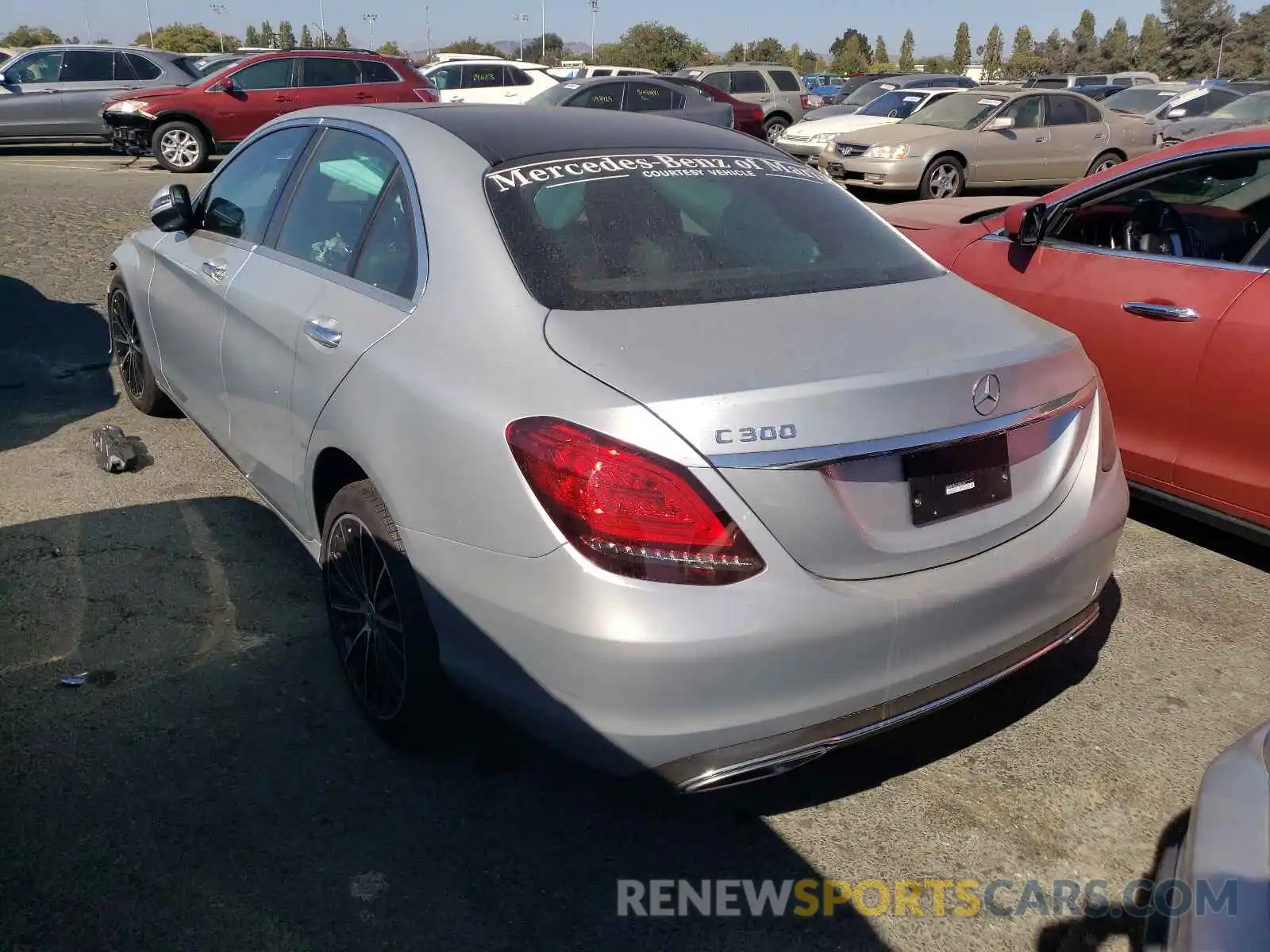 3 Photograph of a damaged car W1KWF8DB1LR593618 MERCEDES-BENZ C-CLASS 2020